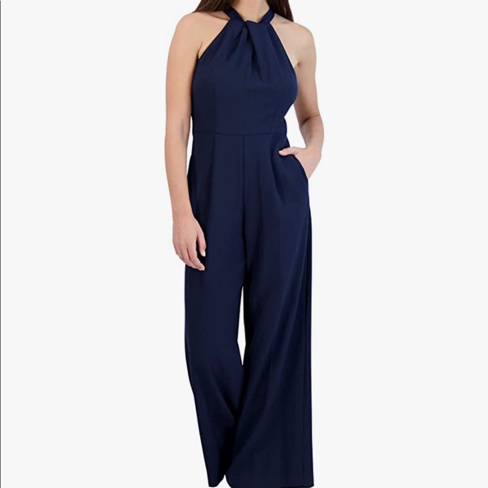 Julia Jordan Navy Blue Halter neck Jumpsuit size 6